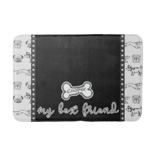 Cartoon Pups Pet Medium Bath Mat