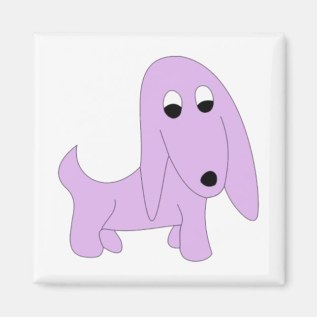 Cartoon purple dog Pretty Pooch Magnet (Front)