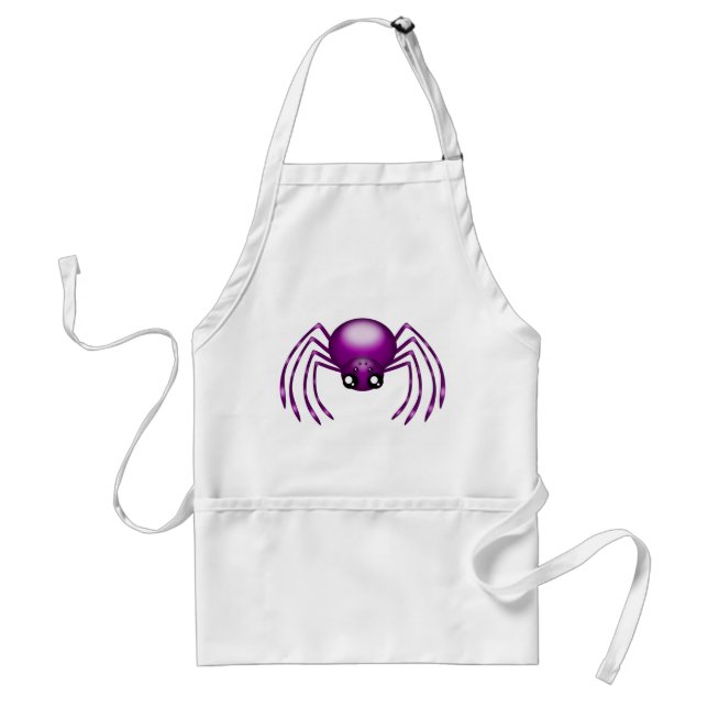 Cartoon Purple Spider Craft Apron (Front)