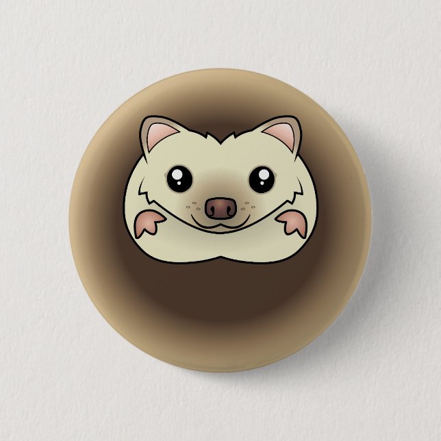 Cartoon Pygmy Hedgehog 6 Cm Round Badge (Front)