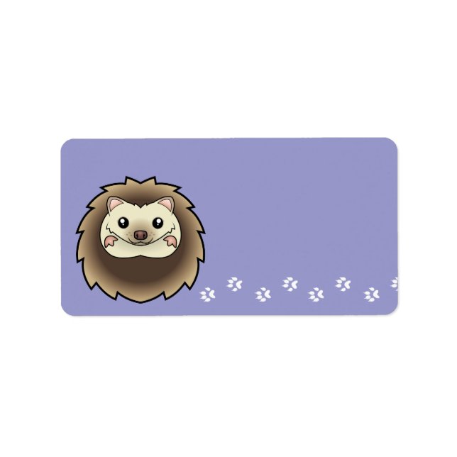 Cartoon Pygmy Hedgehog Label (Front)