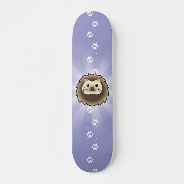 Cartoon Pygmy Hedgehog Skateboard (Front)