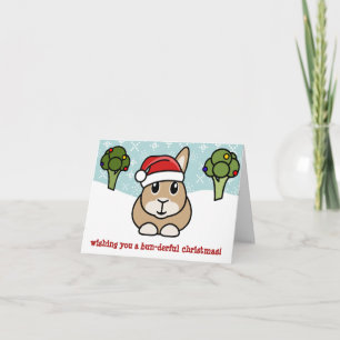 Cartoon Rabbit Christmas Card