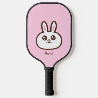 Cartoon rabbit pickleball paddle