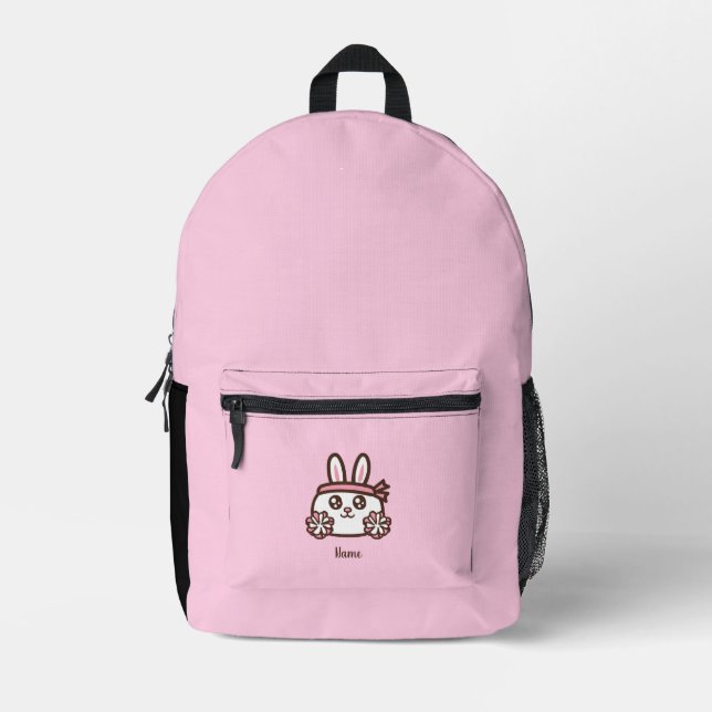 Cartoon rabbit printed backpack (Front)