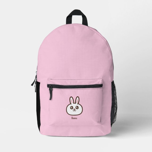 Cartoon rabbit printed backpack (Front)