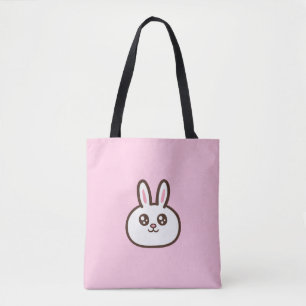 Cartoon rabbit tote bag
