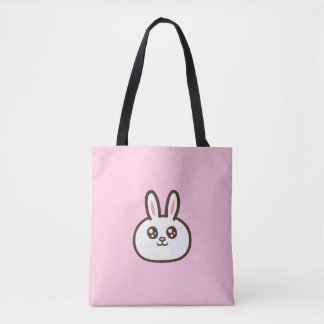Cartoon rabbit tote bag