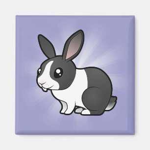 Cartoon Rabbit (uppy ear smooth hair) Magnet