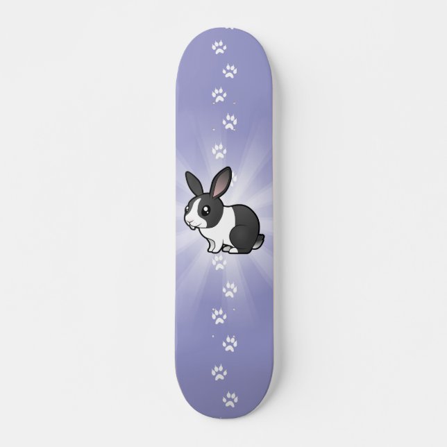 Cartoon Rabbit (uppy ear smooth hair) Skateboard (Front)