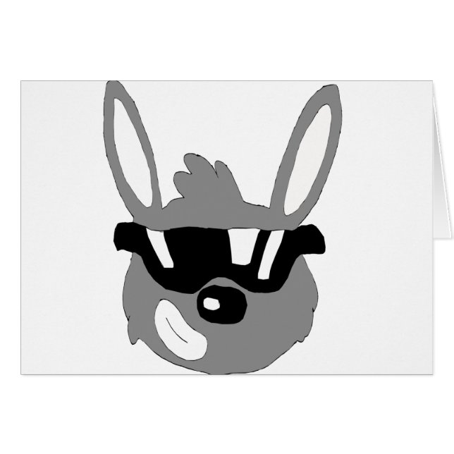 Cartoon Rabbit With Sunglasses (Front Horizontal)