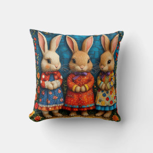 Cartoon rabbits cushion