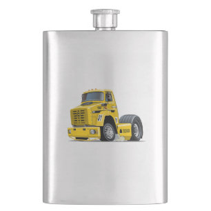 Cartoon Racing truck Hip Flask