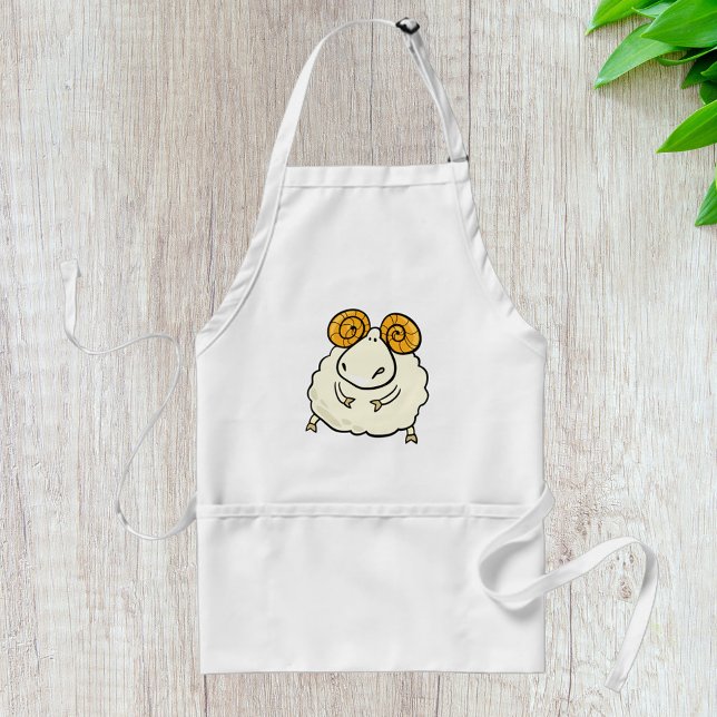 Cartoon Ram Sheep Standard Apron (Creator Uploaded)