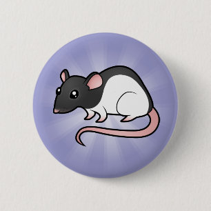 Cartoon Rat 6 Cm Round Badge