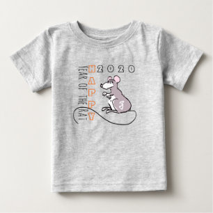 Cartoon Rat Happy Chinese New Year 2020 Baby T T-Shirt