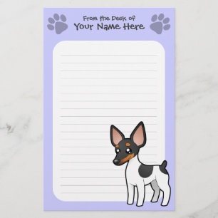 Cartoon Rat Terrier / Toy Fox Terrier Stationery