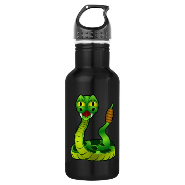 Cartoon Rattlesnake 532 Ml Water Bottle (Front)
