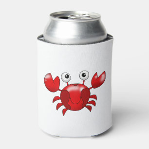 Cartoon red crab can cooler