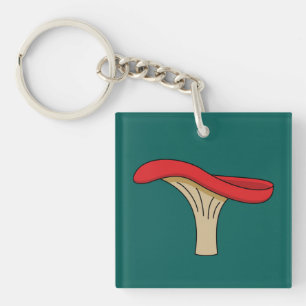 Cartoon Red Mushroom Key Ring