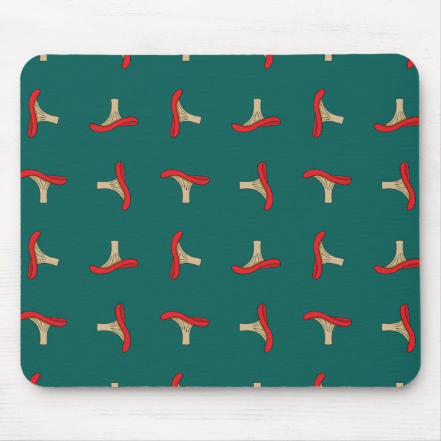 Cartoon Red Mushroom Mouse Pad (Front)