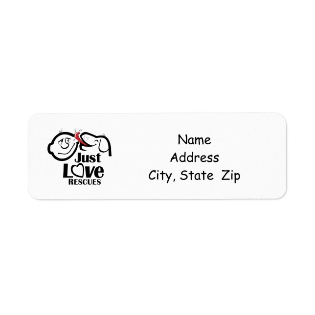 Cartoon Rescue Dog Return Address Label (Front)