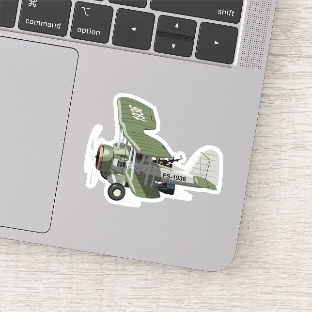 Cartoon retro aeroplane (Detail)