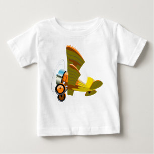 Cartoon retro aeroplane baby T-Shirt