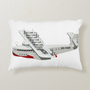 Cartoon retro aeroplane decorative cushion