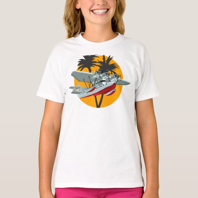 Cartoon retro aeroplane T-Shirt (Front)