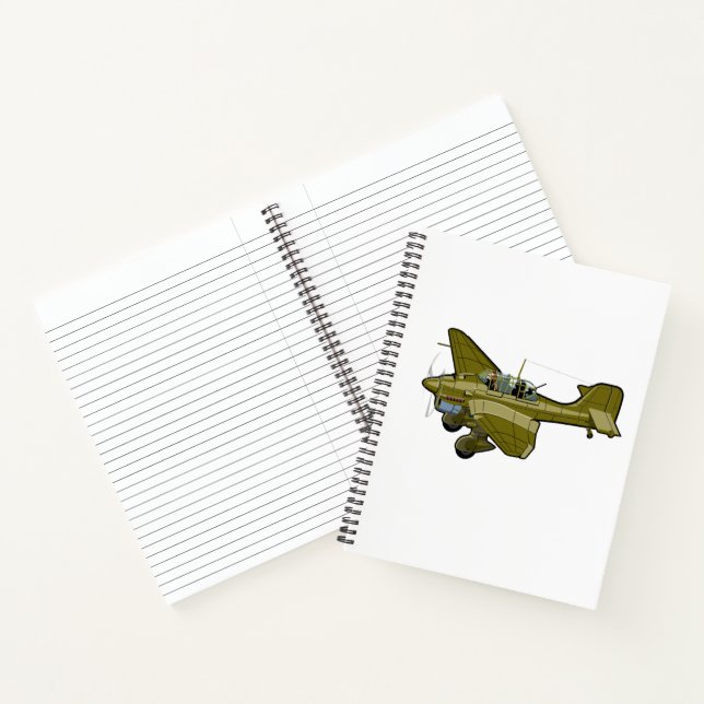 Cartoon retro bomber notebook (Inside)
