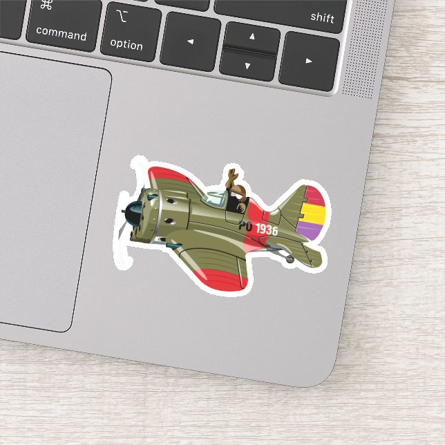Cartoon retro fighter plane (Detail)