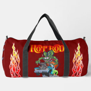 Cartoon retro Hot Rod Duffle Bag