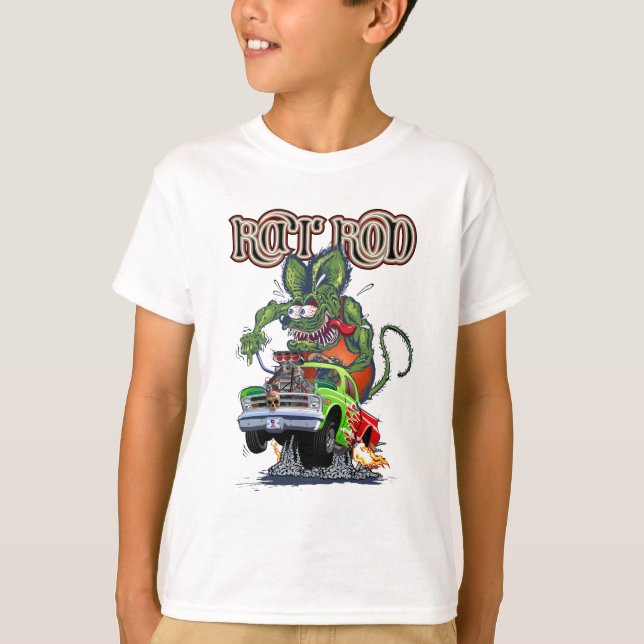 Cartoon retro rat rod T-Shirt (Front)
