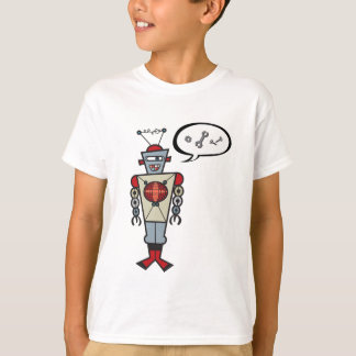 Cartoon Retro Robot Cute Kids Boy Birthday Party T-Shirt