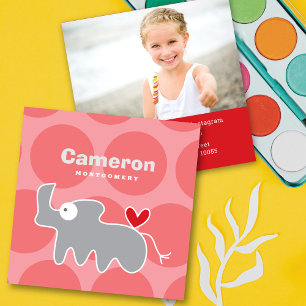 Cartoon Rhinoceros Kid Profile Photo Calling Card