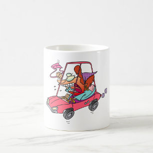 Cartoon Road Rage Woman Coffee Mug
