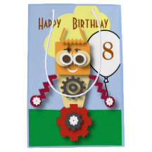 Cartoon Robot Editable Children’s Birthday  