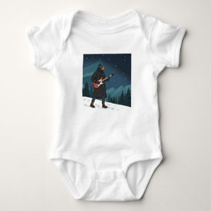 Cartoon Rocker Dog Under the Stars Baby Bodysuit