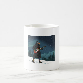 Cartoon Rocker Dog Under the Stars Coffee Mug