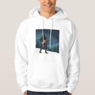 Cartoon Rocker Dog Under the Stars Hoodie