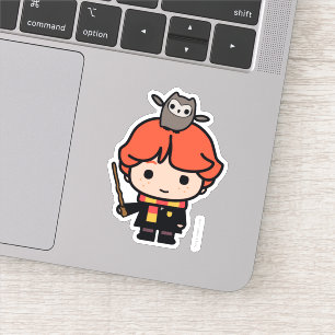 Cartoon Ron Weasley and Pigwidgeon