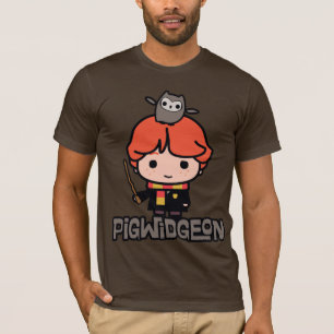 Cartoon Ron Weasley and Pigwidgeon T-Shirt