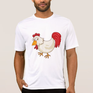 Cartoon Rooster White Chicken T-Shirt