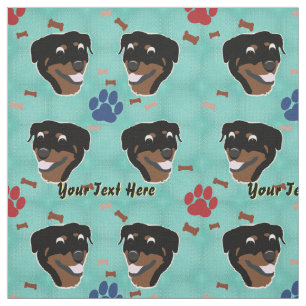 Cartoon Rottweiler Fabric