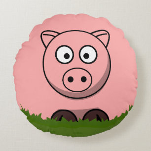 Cartoon Round Bubble Pig  Cushion