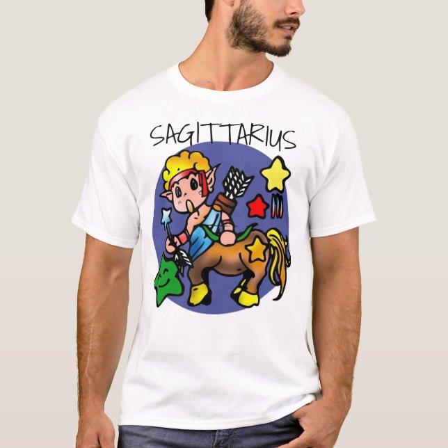 Cartoon Sagittarius Archer Centaur T-Shirt (Front)