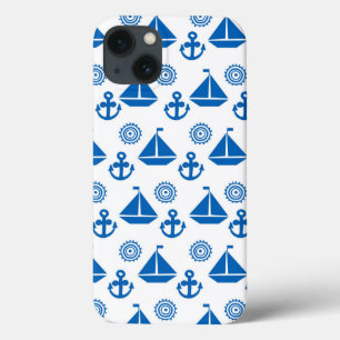 Cartoon Sail Boat Pattern iPhone 13 Case