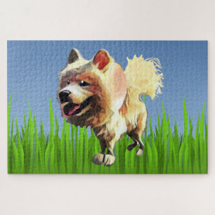 Cartoon Samoyed Dog Difficult 1014 pc Puzzle