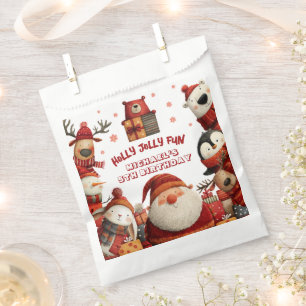 Cartoon Santa Animals Christmas Kids' Birthday Favour Bags